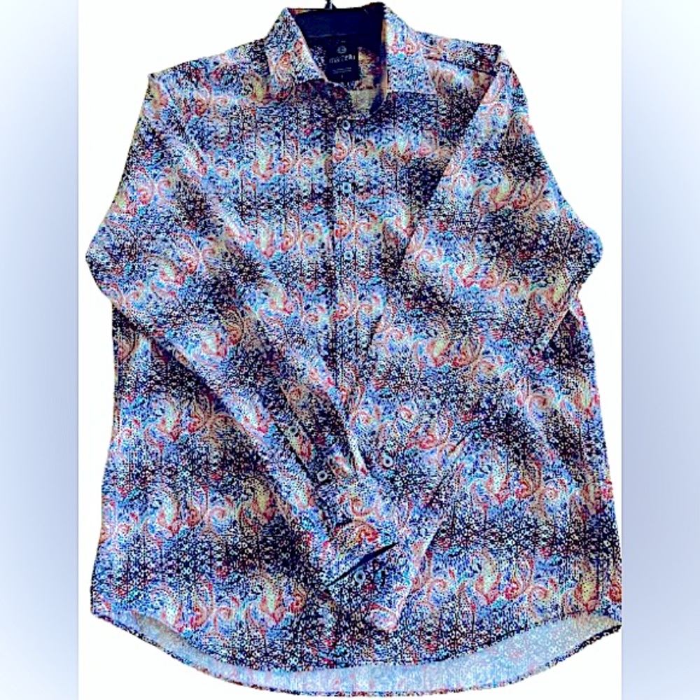 Marcelo Sport W528 Avante Paisley Long-sleeve Shirt, L